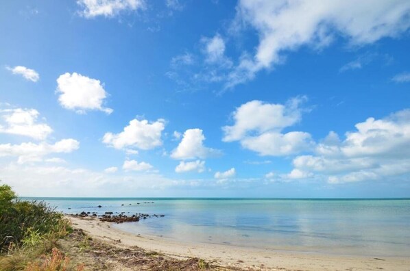 Beach nearby, white sand