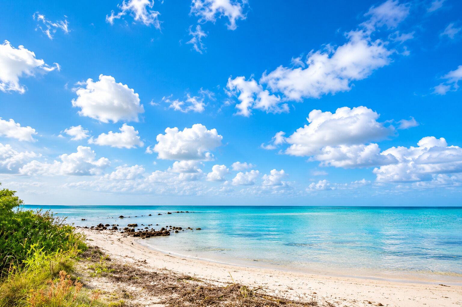 Beach nearby, white sand