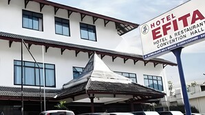 A hotel named "Hotel EFITA" with a signboard indicating it has a convention hall. - Hotel Efita (Bogor)