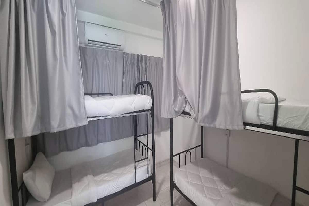 Desk, free WiFi, bed sheets