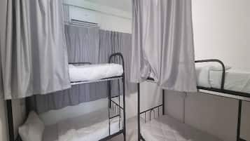 Desk, free WiFi, bed sheets