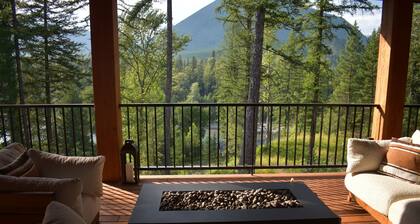 Mountain Modern River Retreat one mile from Glacier Park & 30 mi from Whitefish!