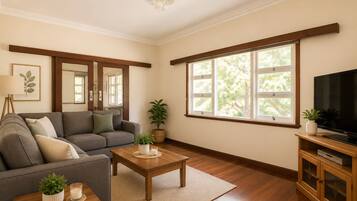 House, Multiple Beds, Non Smoking | Living area | 60-inch TV with digital channels