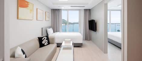 Premier Ocean Twin | 1 makuuhuone, pimennysverhot, ilmainen Wi-Fi