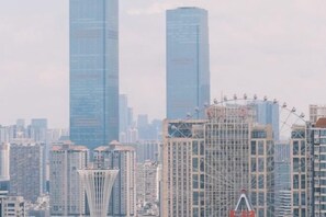 A cityscape with high-rise buildings and a Ferris wheel. - Changsha Antman Good Living (Provincial Children's Hospital Yali Middle School) (Changsha)