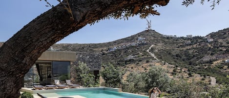 A heated pool