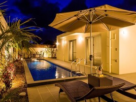 Royal Suite Pool Villa | 3 bedrooms, blackout drapes, free WiFi, bed sheets