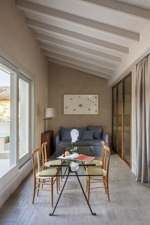 Luxury Suite, Private Bathroom, Pool View (Suite Roof Top) | Premium bedding, down comforters, memory foam beds, desk - Locanda La Concia (Reggio nell'Emilia)