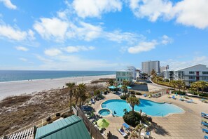 Signature Condo, 3 Bedrooms, Balcony, Beach View | Balcony view - Shoalwater 406 (Orange Beach)