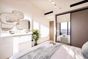 1 habitación, tabla de planchar con plancha, wifi y ropa de cama