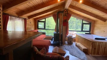 Honeymoon Penthouse, Fireplace, Mountain View | Cadar kapas Mesir, peralatan tempat tidur premium, gebar bulu kapas