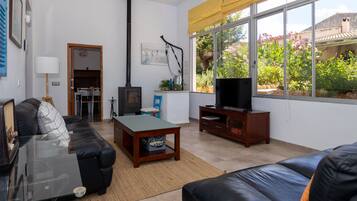 Télévision, cheminée