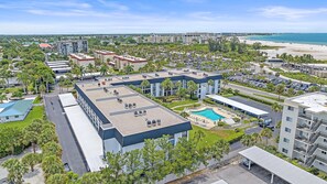 Condo, 2 Bedrooms | Aerial view - Salty Soldi 2 Bedroom Condo by RedAwning (Siesta Key)