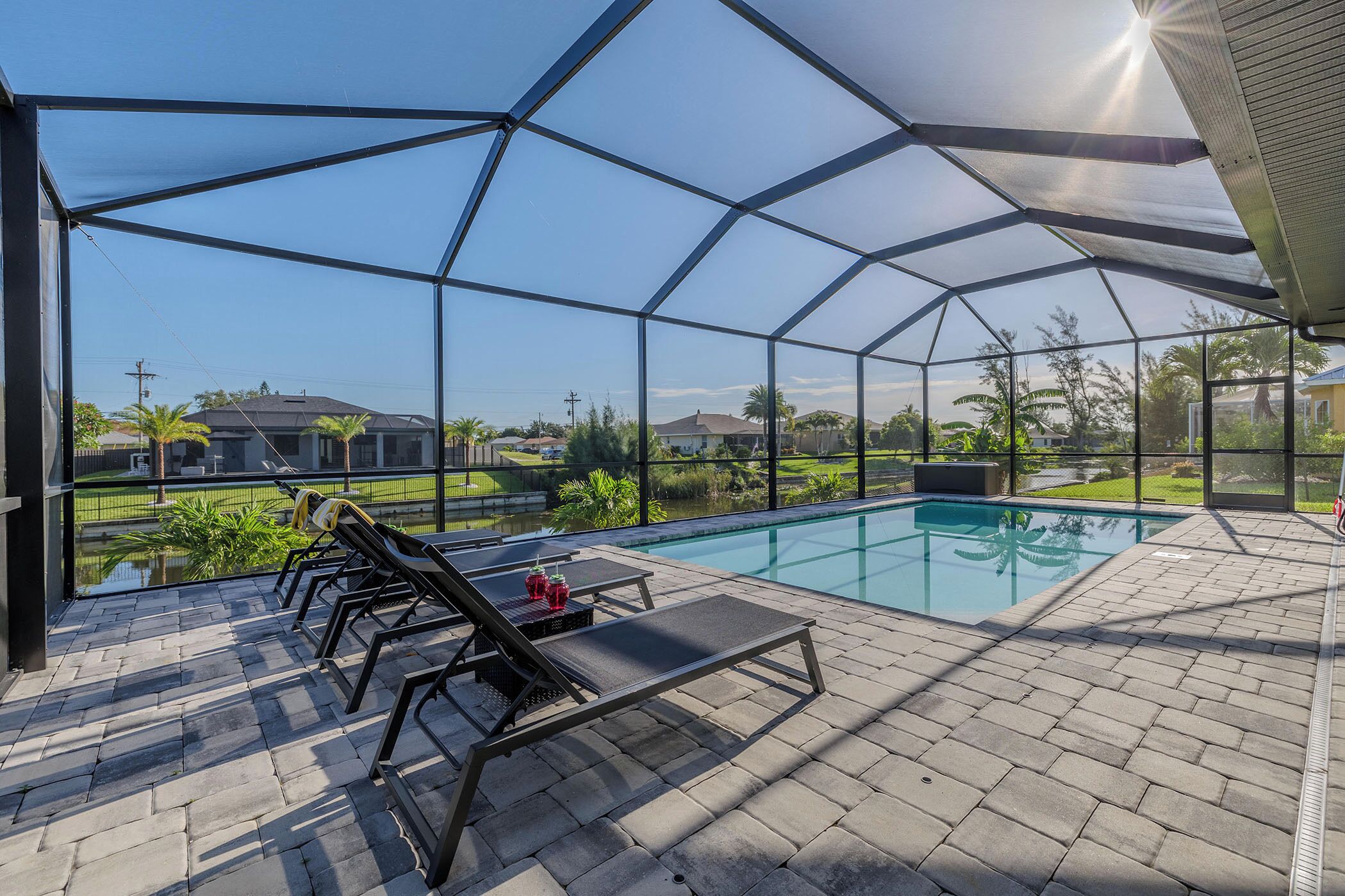 A heated pool