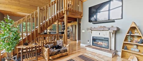 TV connectée, cheminée