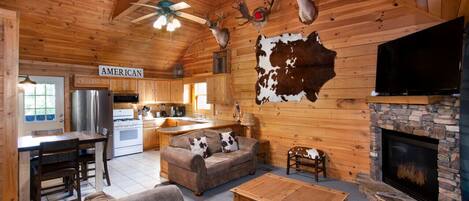 TV connectée, cheminée