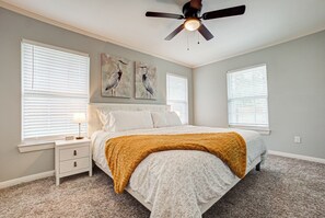 Familiehus, 3 soverom, ikke-røyk, kjæledyr tillatt | 3 soverom, sengetøy av topp kvalitet og memory foam-senger