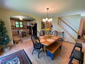 House, Multiple Beds, Patio (Luck Charlie Lodge) | Dining