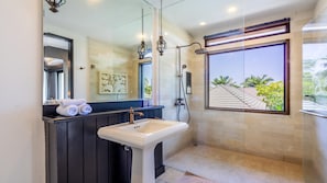Shower, hair dryer