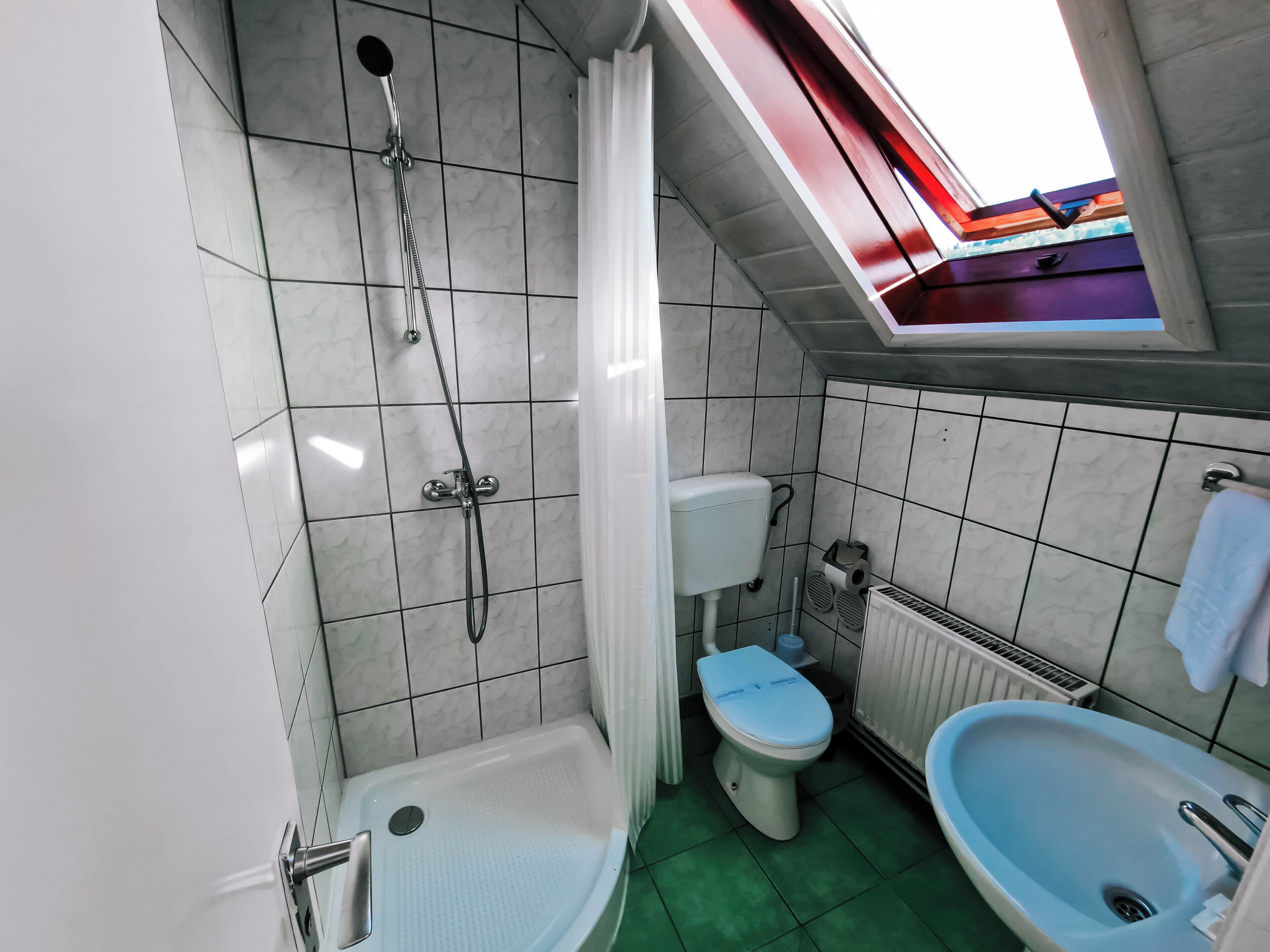 Chambre Double ou avec lits jumeaux, vue montagne | Salle de bain