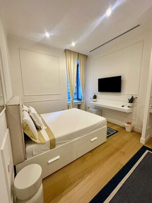 1 غرفة نوم وواي فاي وملاءات أسرّة