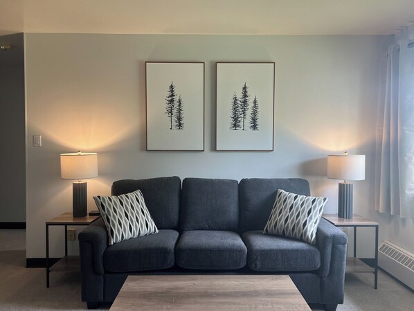 Superior Studio Suite, 1 Queen Bed, Non Smoking, Kitchen | Living area | 50-inch Smart TV with digital channels - WorkStay Lodging - Spy Hill, SK - Near Esterhazy, Rocanville & Potash Mine Sites (Spy Hill)