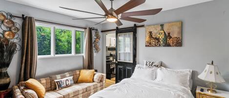 1 غرفة نوم وواي فاي وملاءات أسرّة