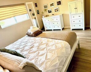 2 bedrooms, iron/ironing board, travel crib, WiFi