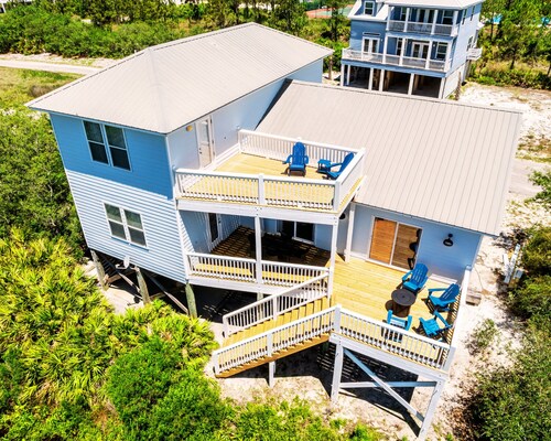 Steps To Beach, Pool, Balcony Gulf Views, Firepit, Arcade, 4BR House, Morgantown