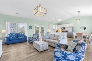 Een smart-tv, videogames en een tafeltennistafel