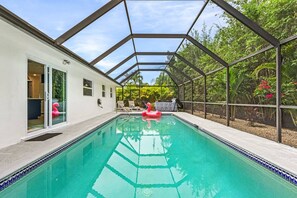 Pool - Coastal Naples Pool Retreat | 3BR/2BA | Heated Pool, Hot Tub, Fire Pit & Bikes (Naples)
