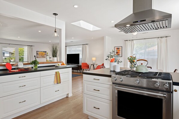 Fridge, microwave, oven, stovetop - Tranquil Remodeled Home with Charming Backyard (Santa Barbara)