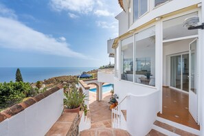 Terrace/patio - Villa 'Casa Naranjita' with Sea View, Wi-Fi and Heated Pool (Salobreña)