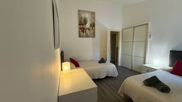 4 slaapkamers, een strijkplank/strijkijzer, gratis wifi, beddengoed