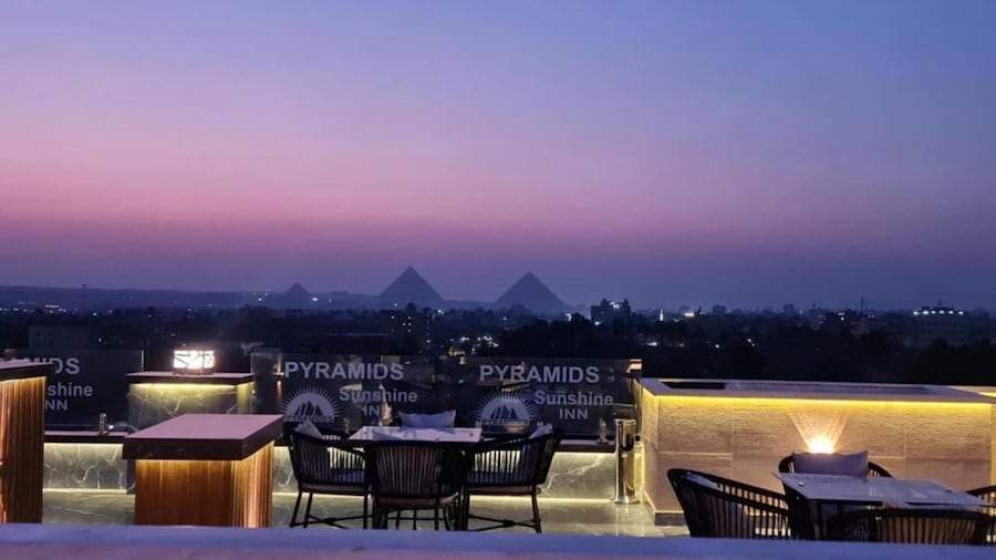 Pyramids sunshine view