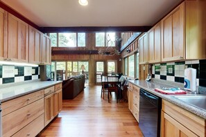 Interior - Lakefront home with mountain views, grill, firepit and dock (Cullowhee)