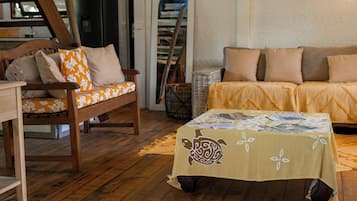Family House, 3 Bedrooms, Garden View, Mezzanine | Living area | Flat-screen TV