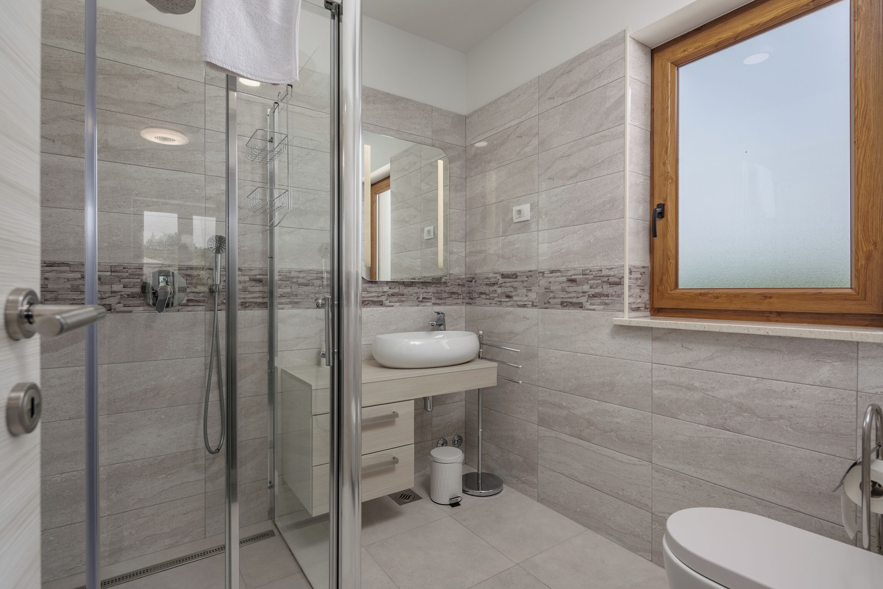 Family Villa, Multiple Bedrooms (Villa Erla) | Bathroom | Shower, hair dryer, towels, soap