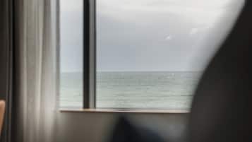 Utsikt mot strand/hav