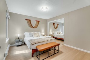 4 bedrooms, iron/ironing board, travel cot, WiFi