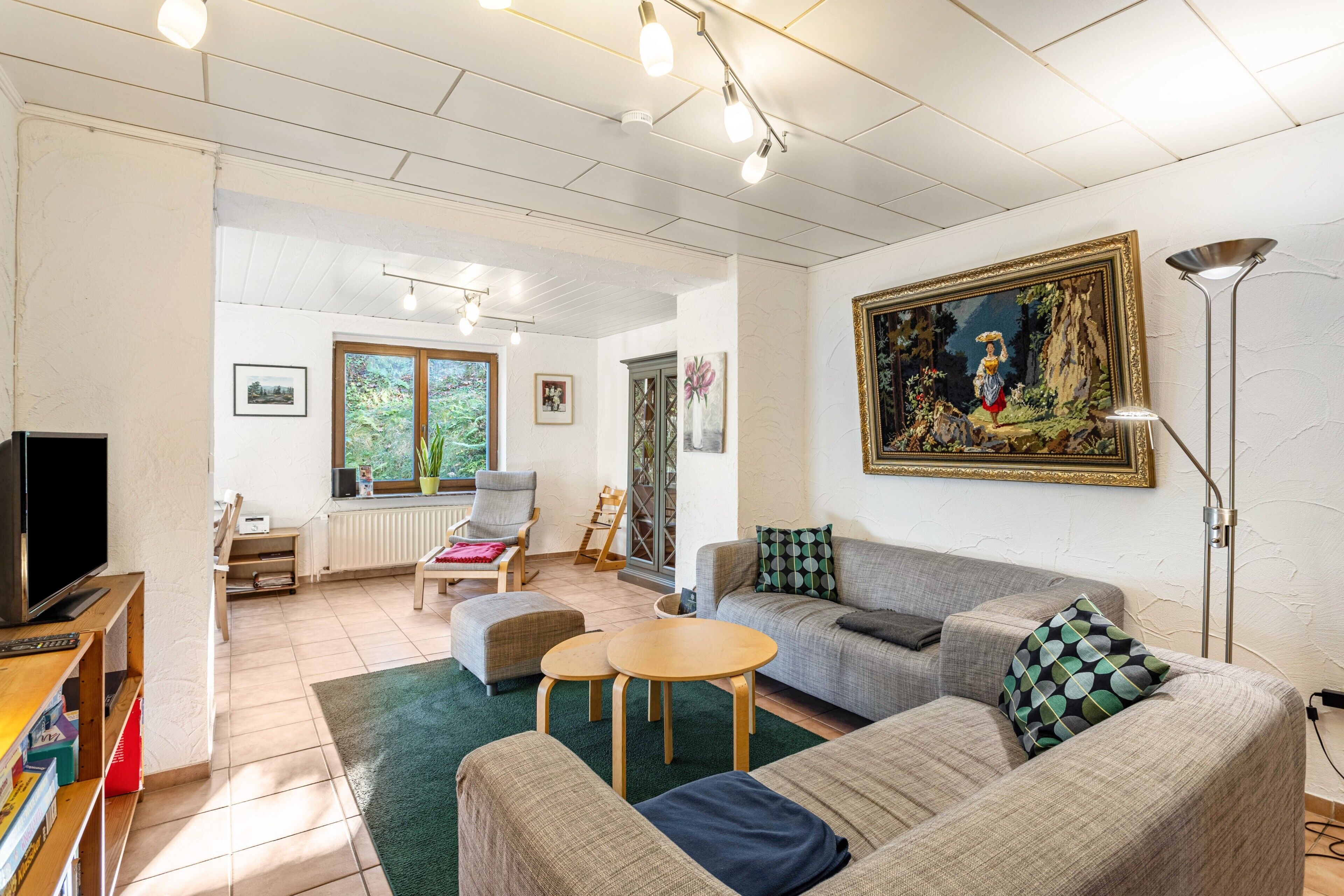 TV, DVD player, stereo