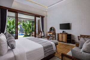 Habitación ejecutiva doble | Escritorio, espacio para trabajar con un portátil, wifi gratis