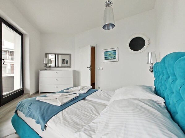 Appartement Deluxe, 2 chambres, vue partielle sur la mer | Accès au Wi-Fi (inclus)