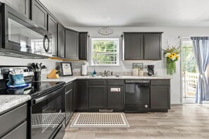 Fridge, microwave, oven, stovetop - Downtown home by Branson Landing! (Branson)