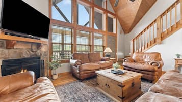 TV, fireplace, offices