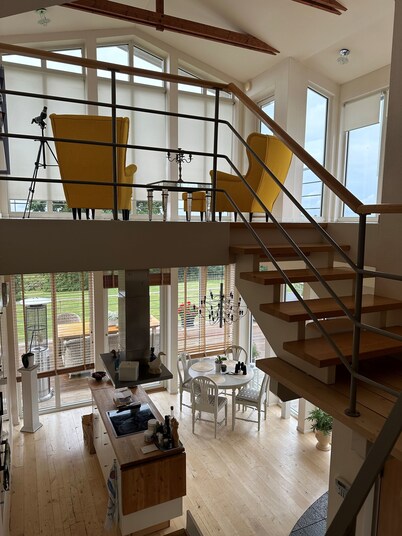 Öland.fantastisk Utsikt Från Landborgen med Solnedgångar Över Kalmarsund