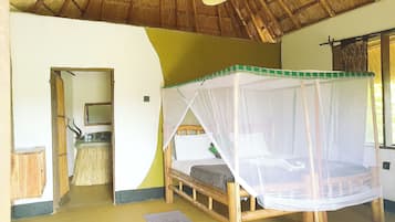 Kamer, 1 twee- of 2 eenpersoonsbedden, uitzicht op tuin