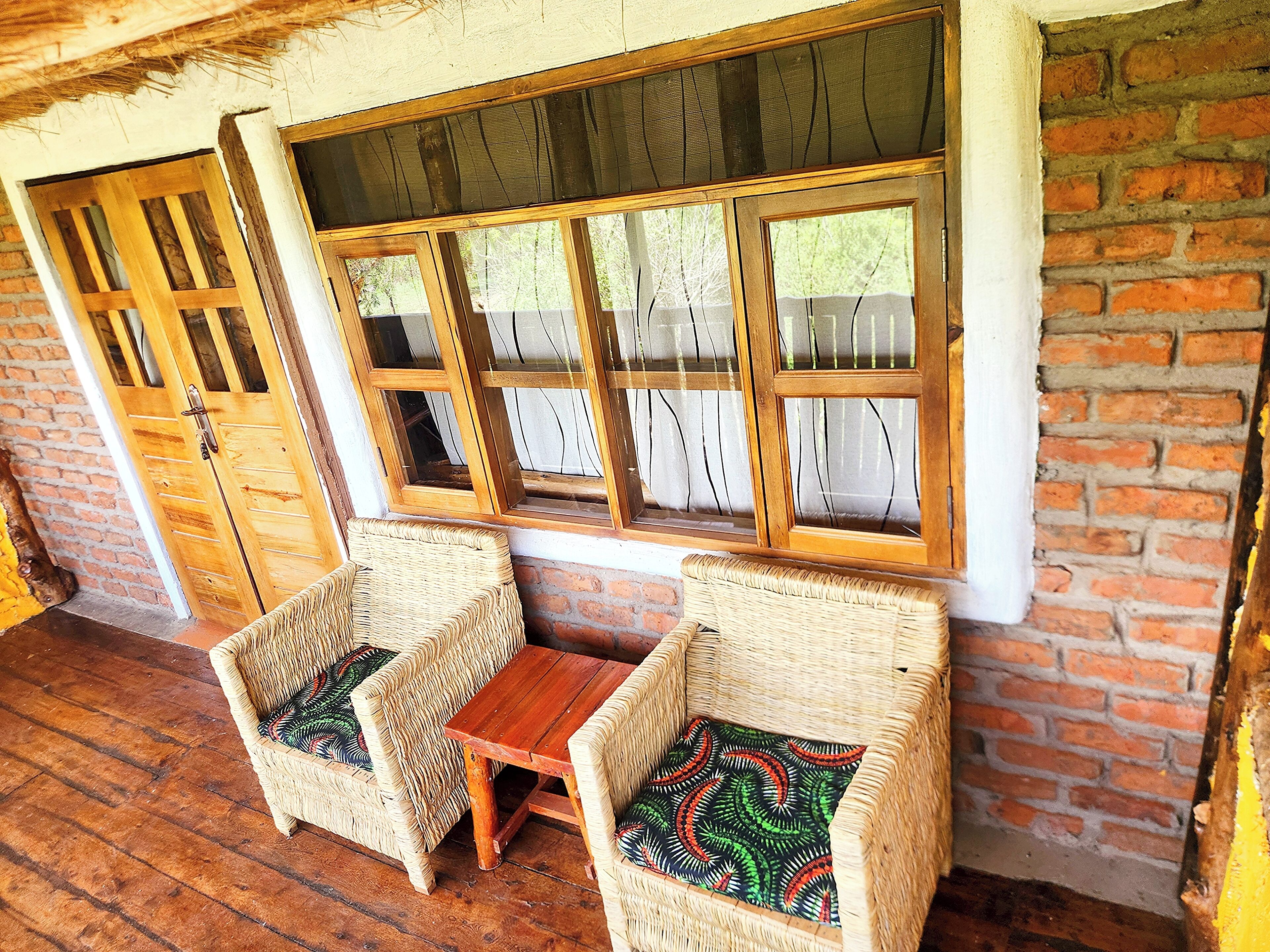 Dobbelt- eller tomannsrom, hageutsikt | Balkong