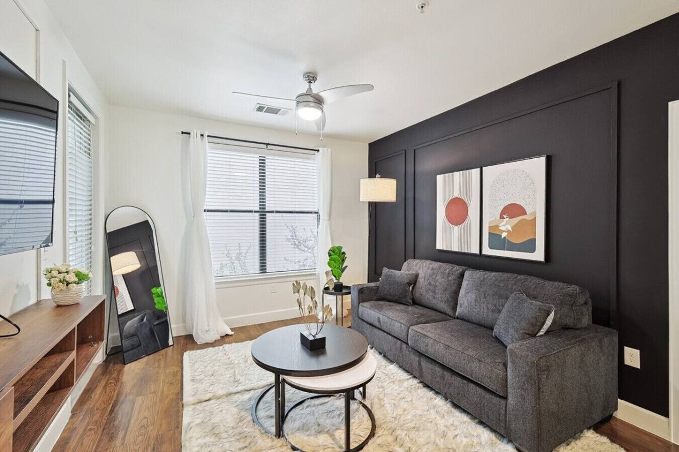 TV, ping pong, offices, computer monitors