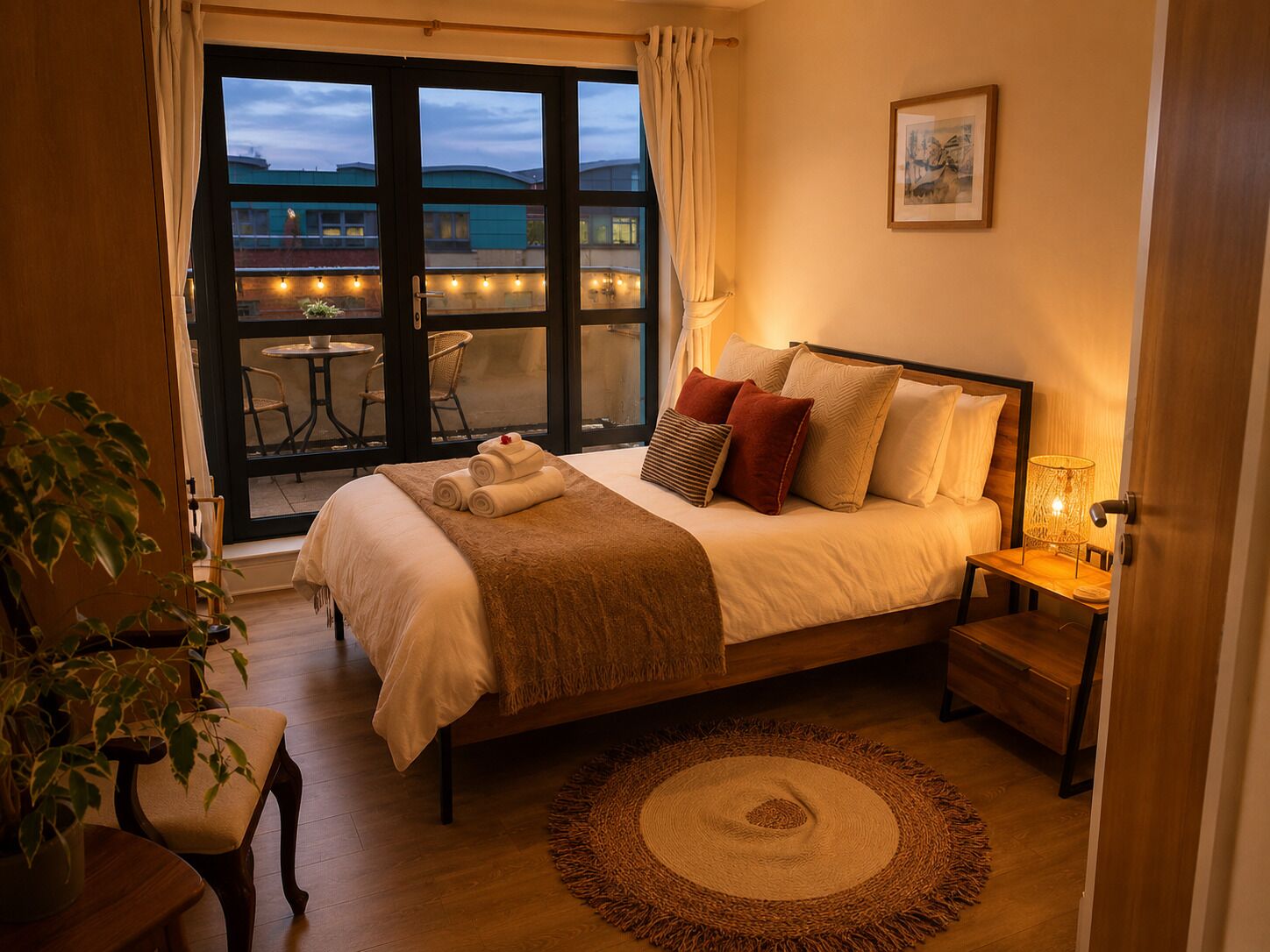 2 Schlafzimmer, Schreibtisch, Bügeleisen/Bügelbrett, Reisekinderbett